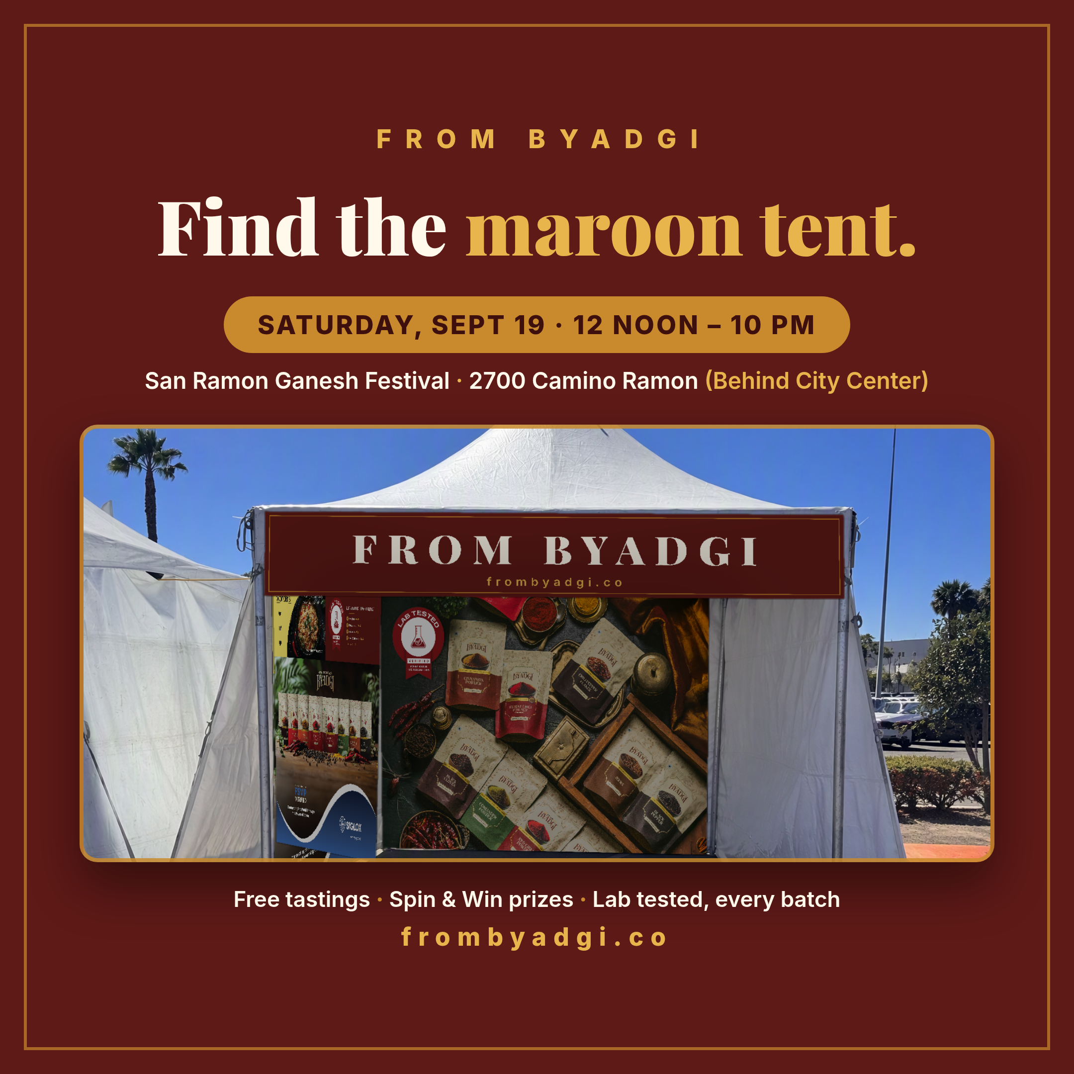 Meet From Byadgi at the San Ramon Ganesh Festival (Sept 19, 2026)